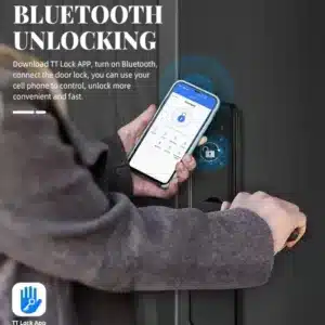 Serrure connectée intelligente avec écran tactile et design moderne