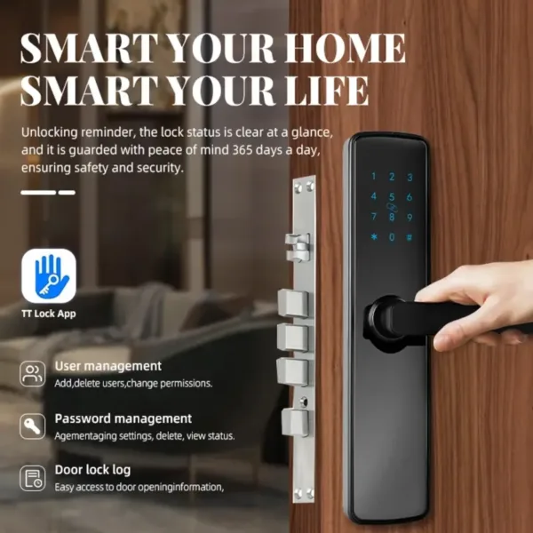 Serrure connectée intelligente avec écran tactile et design moderne