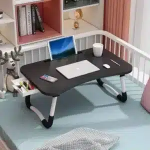 Table de lit pliable avec tiroir intégré