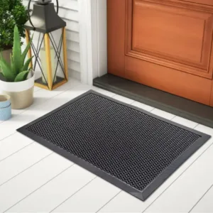 Tapis antidérapant en maille noir pour entrée et cuisine