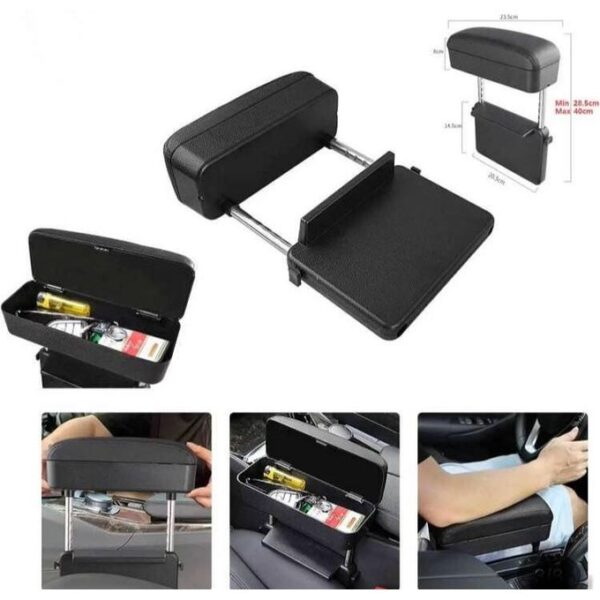 Accoudoir voiture universel réglable avec rangement intégré – repose-bras ergonomique et compartiment discret