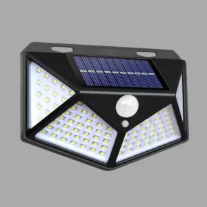 Applique murale solaire LED extérieure étanche avec capteur de mouvement et 3 modes de lumière