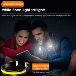 bandeau LED rechargeable sport extérieur avec lumière frontale et feux arrière