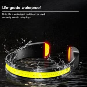 bandeau LED rechargeable sport extérieur avec lumière frontale et feux arrière