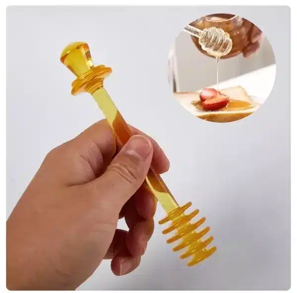 Bâtonnet à miel en plastique alimentaire 16 cm pour verser le miel proprement