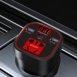 convertisseur voiture 12V 220V avec ports usb et type c pour voiture et camion au maroc