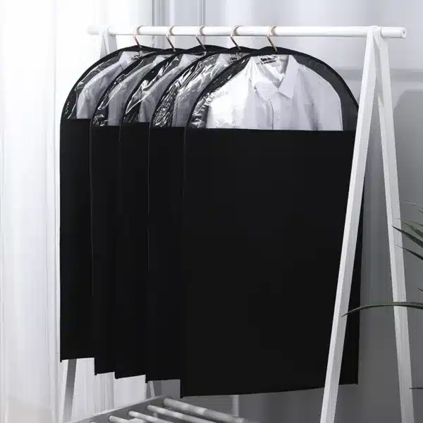 housse de rangement vêtements avec fenêtre transparente anti-poussière