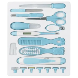 Kit de soins bébé complet 17 pièces bleu pour nouveau-né à Casablanca
