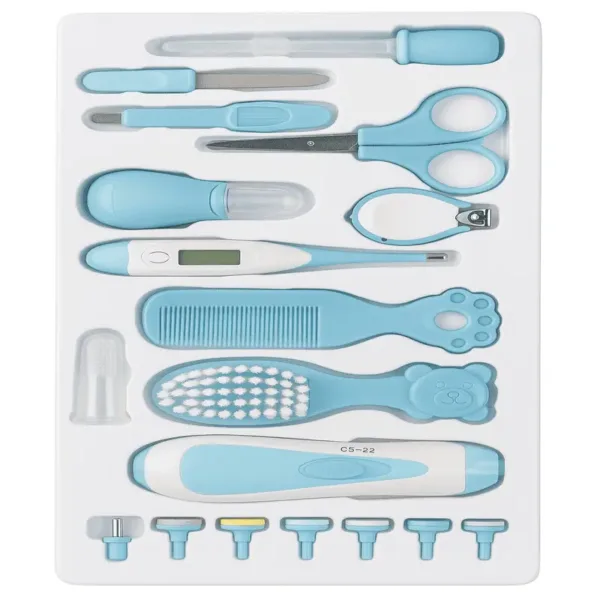 Kit de soins bébé complet 17 pièces bleu pour nouveau-né à Casablanca
