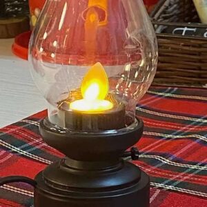 lampe LED vintage flamme effet bougie avec design rétro lanterne
