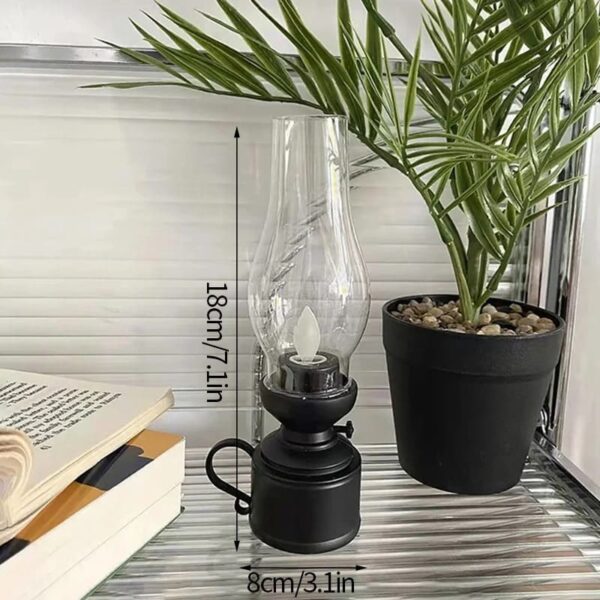 lampe LED vintage flamme effet bougie avec design rétro lanterne