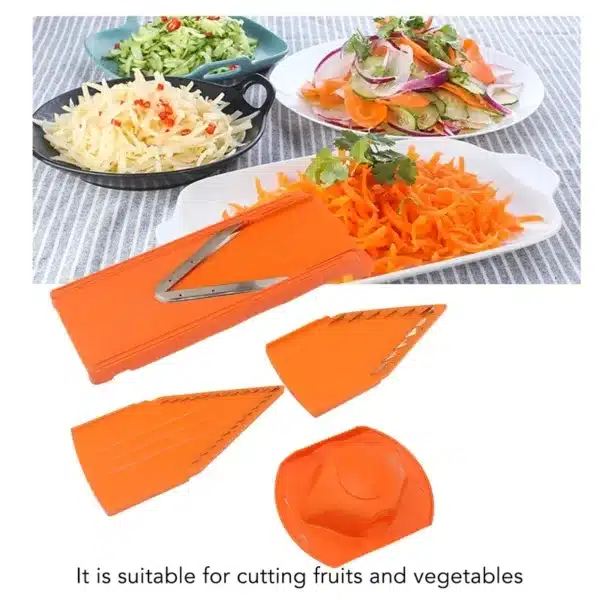 Mandoline cuisine légumes multifonction avec lames interchangeables pour découpe de légumes variés