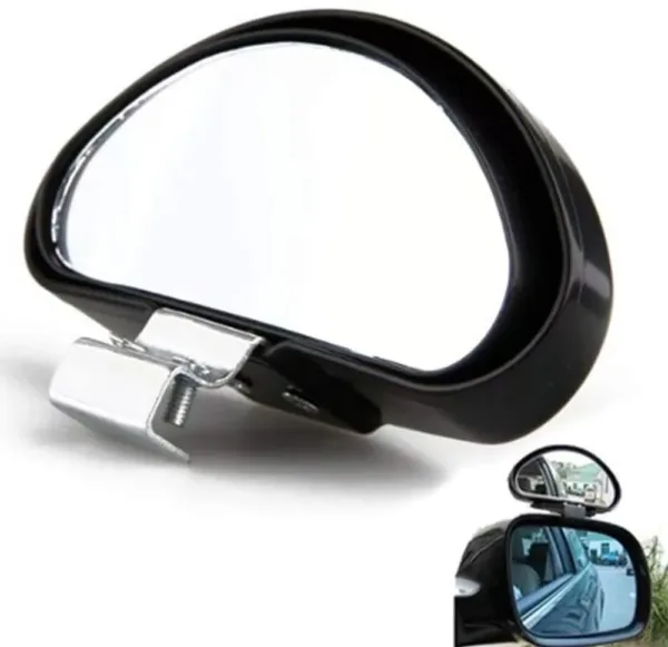 Miroir angle mort universel fixé sur rétroviseur voiture pour meilleure visibilité latérale