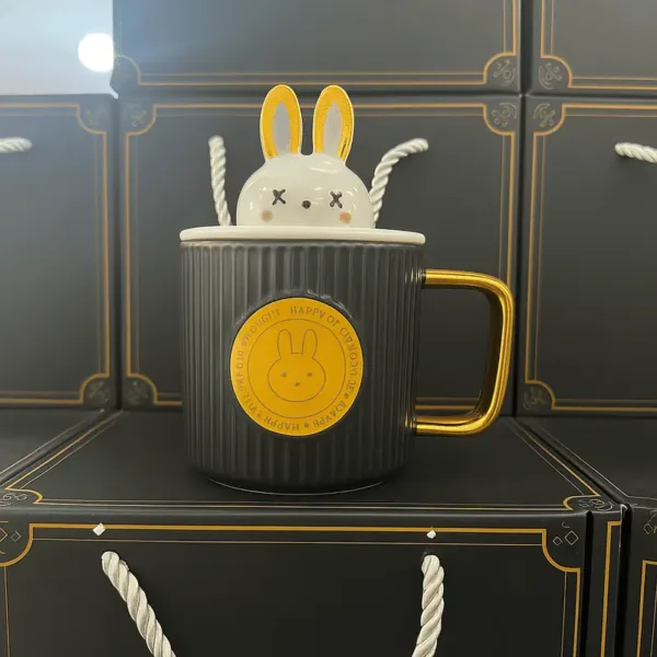 Mug Original avec couvercle Lapin céramique