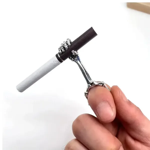 Porte-cigarette squelette original pour doigt, accessoire fumeur pratique