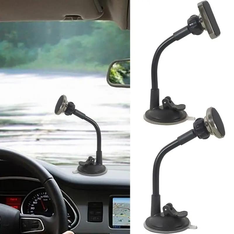Support Téléphone Voiture Magnétique - 6 Aimants N52 - Bras Télescopique Et Rotation 360° - Pour Smartphone