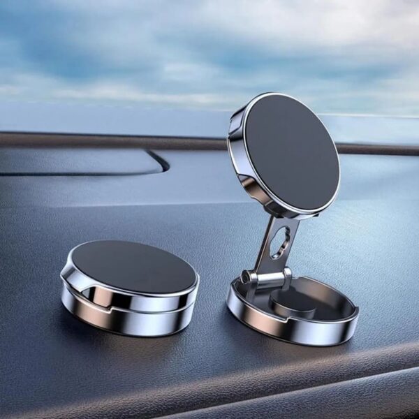Support téléphone voiture magnétique 720 degrés avec fixation solide et rotation ajustable