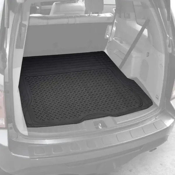 Tapis de coffre voiture universel caoutchouc noir