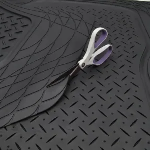 Tapis de coffre voiture universel caoutchouc noir
