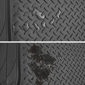 Tapis de coffre voiture universel caoutchouc noir