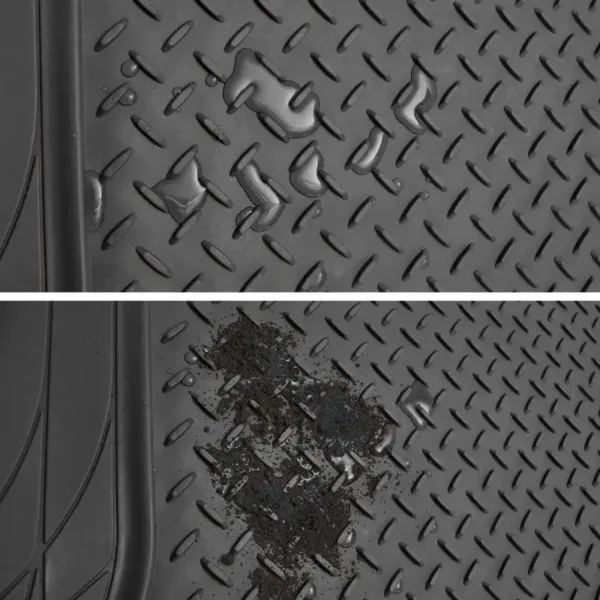 Tapis de coffre voiture universel caoutchouc noir