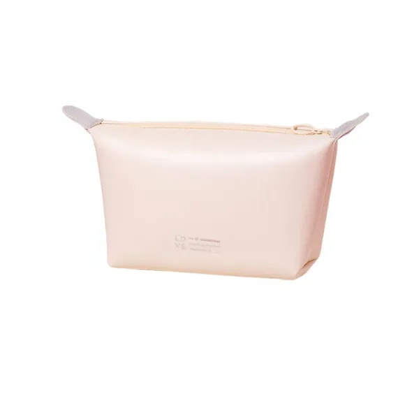 Trousse de maquillage pastel zippée élégante pour rangement cosmétique