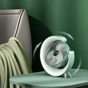 ventilateur portable design LED silencieux avec effet lumineux arc-en-ciel