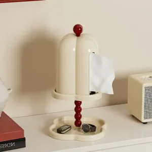 Boîte à mouchoirs vintage décorative en ABS avec socle de rangement