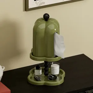 Boîte à mouchoirs vintage décorative en ABS avec socle de rangement