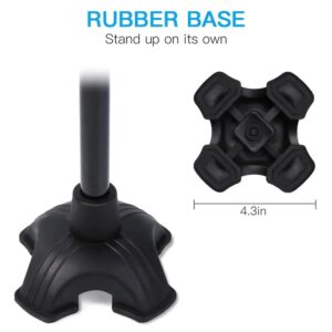 Canne de marche pliable avec lampe LED et poignée ergonomique pour mobilité senior au Maroc