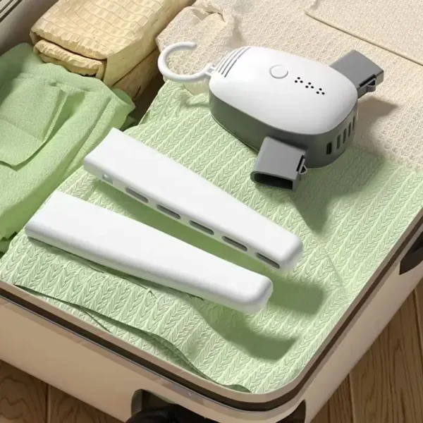 Cintre sèche linge électrique portable avec ventilation et stérilisation vêtements