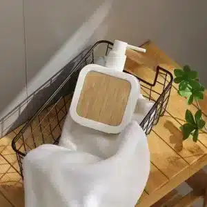 distributeur de savon bambou moderne pour salle de bain