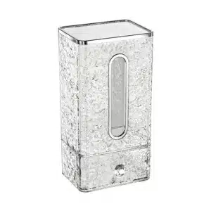 Distributeur mural de mouchoirs luxe avec tiroir effet cristal argenté