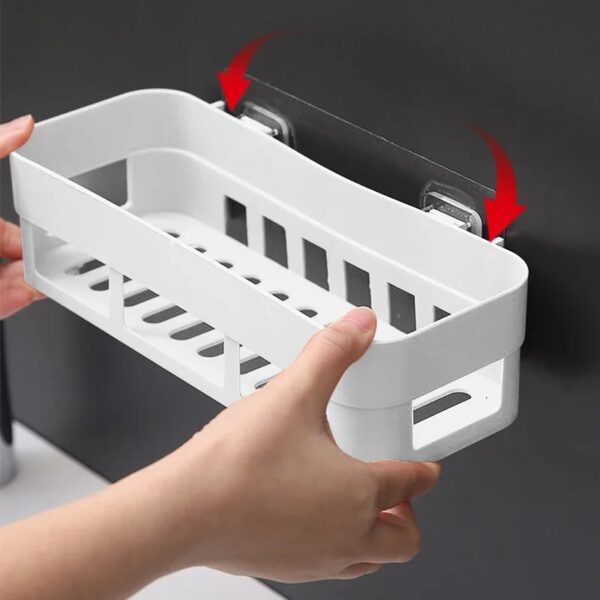 étagère salle de bain murale adhésive avec système de drainage