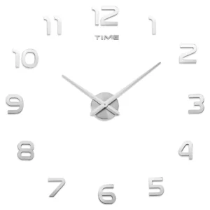 Horloge murale design 3D en acrylique doré et argenté moderne au Maroc