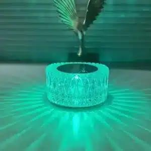 Lampe Cristal LED Rechargeable Multicolore design avec télécommande