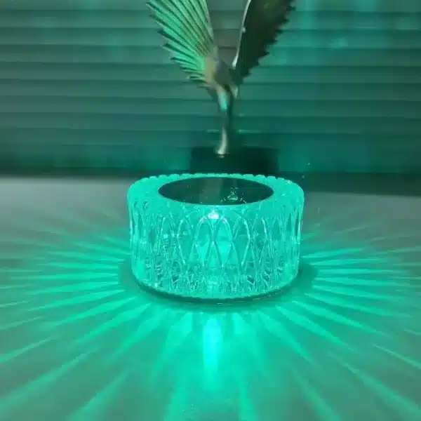 Lampe Cristal LED Rechargeable Multicolore design avec télécommande