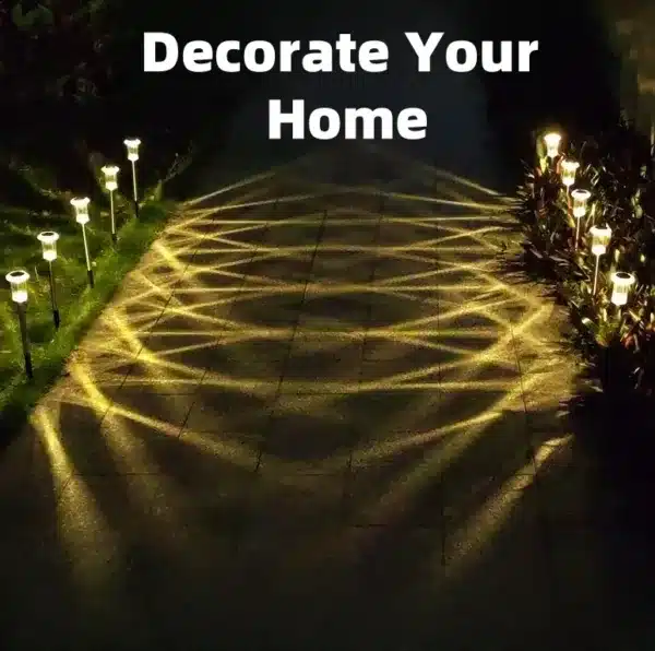 Lampes solaires extérieures LED décoratives effet étoile pour jardin et allée au Maroc