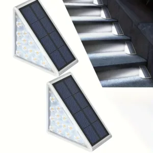 Lampes solaires LED extérieures étanches pour escaliers avec capteur automatique