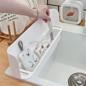 Organisateur évier cuisine multifonction avec support pour éponges et ustensiles