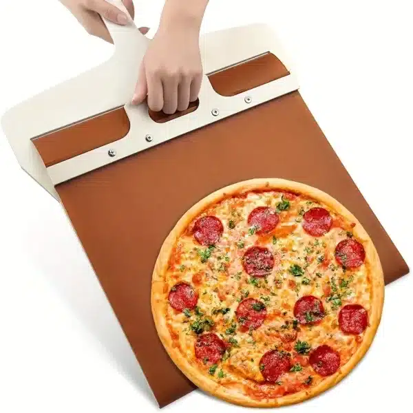 Pelle à pizza professionnelle avec tapis souple antiadhésif pour enfourner facilement