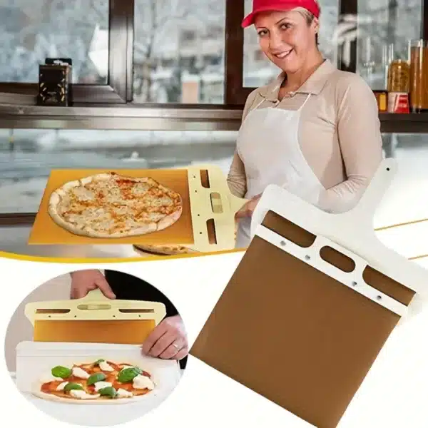 Pelle à pizza professionnelle avec tapis souple antiadhésif pour enfourner facilement