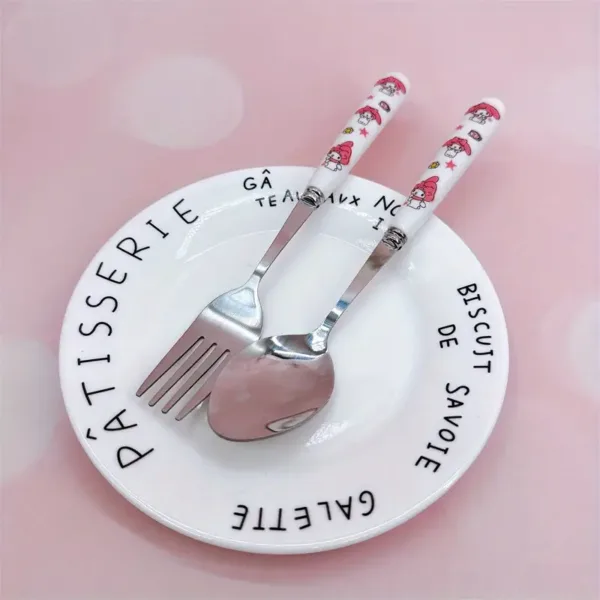 Set de couverts enfant en inox My Melody avec boîte de rangement
