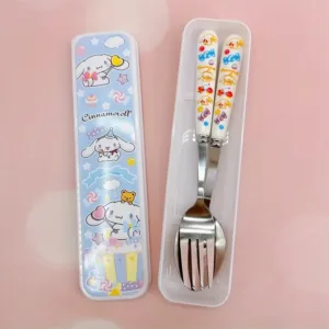 Set de couverts enfant en inox My Melody avec boîte de rangement