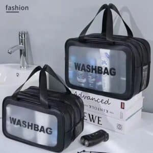 Trousse de toilette étanche avec double compartiment et séparation humide sèche pour voyage