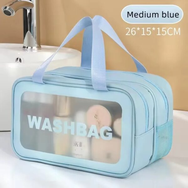 Trousse de toilette étanche avec double compartiment et séparation humide sèche pour voyage