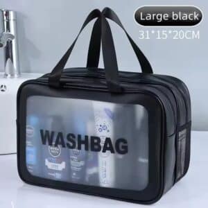 Trousse de toilette étanche avec double compartiment et séparation humide sèche pour voyage