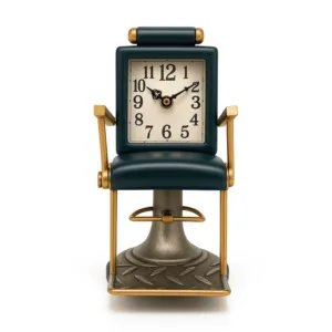 Horloge vintage sous forme de fauteuil - Vert