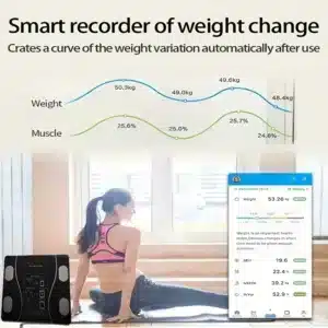 balance connectée Bluetooth avec application mobile pour suivi santé et poids à Casablanca