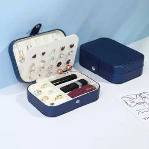 Boîte à bijoux de voyage en cuir